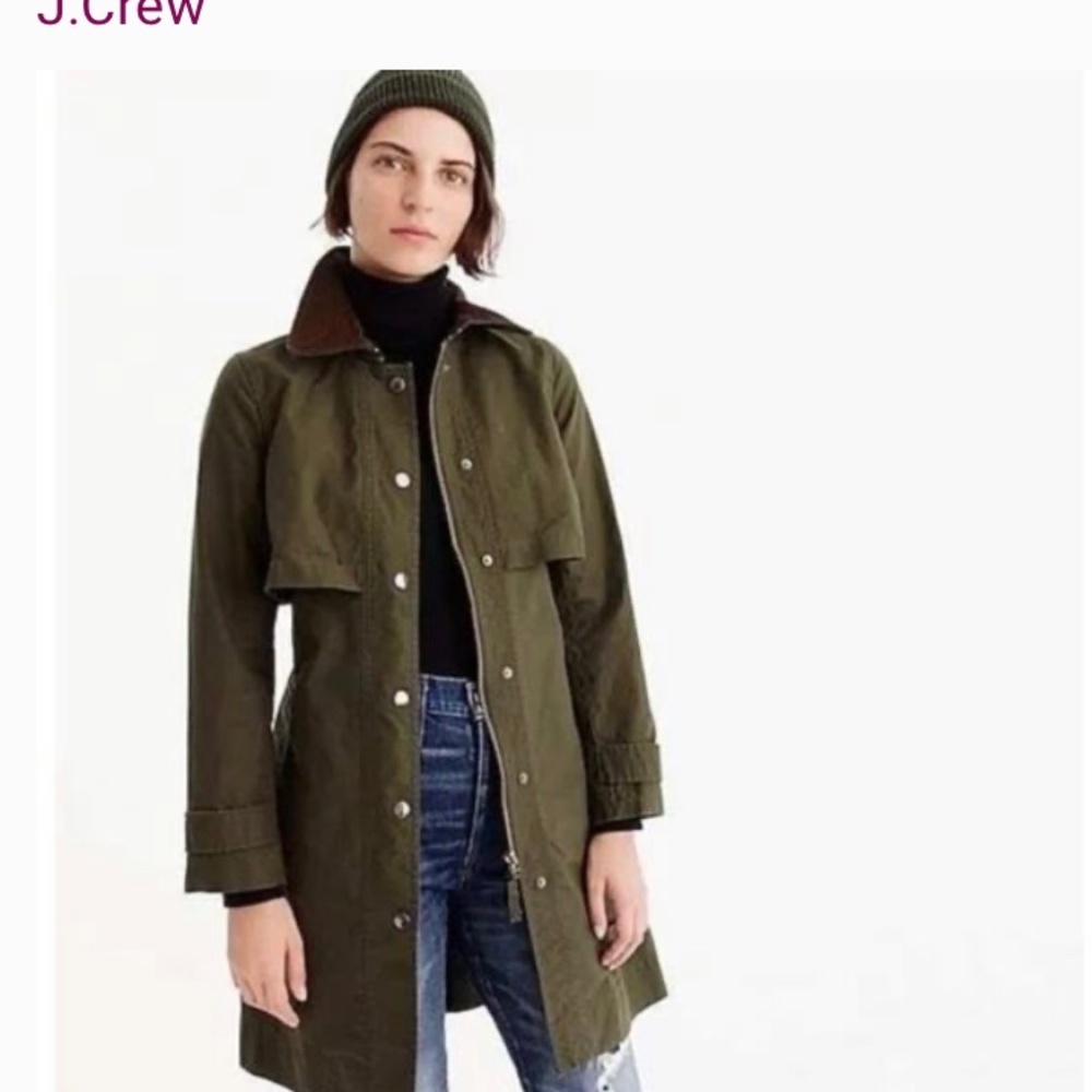 Jcrew Field Coat Moss Green XXS